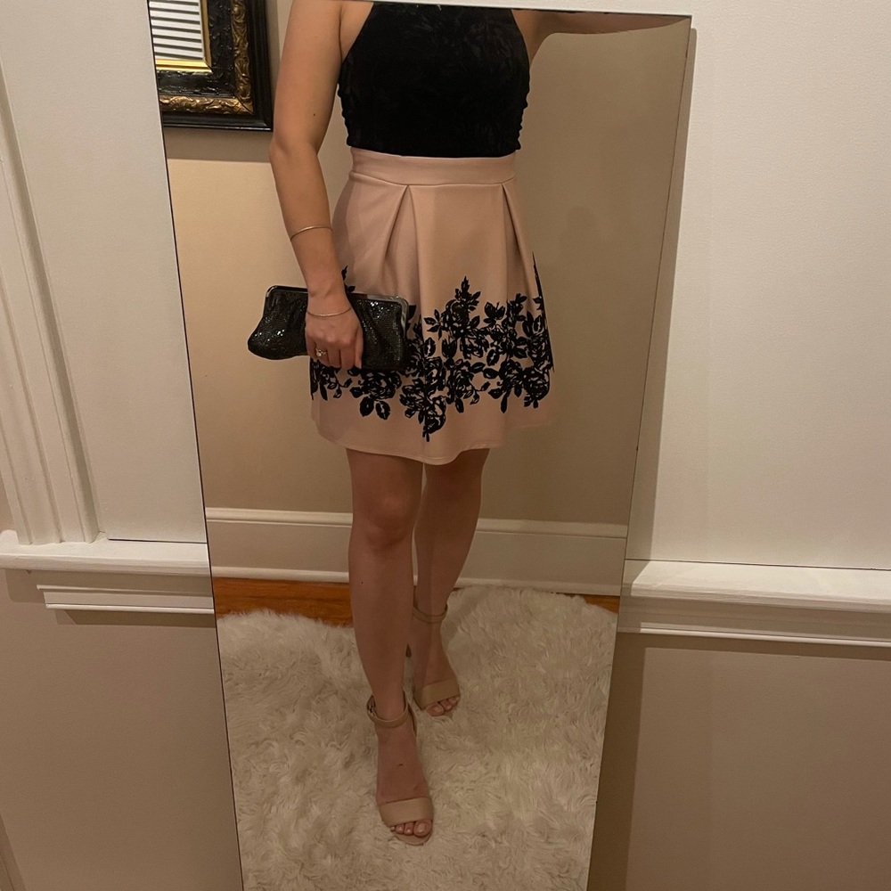 Dress, black and light pink